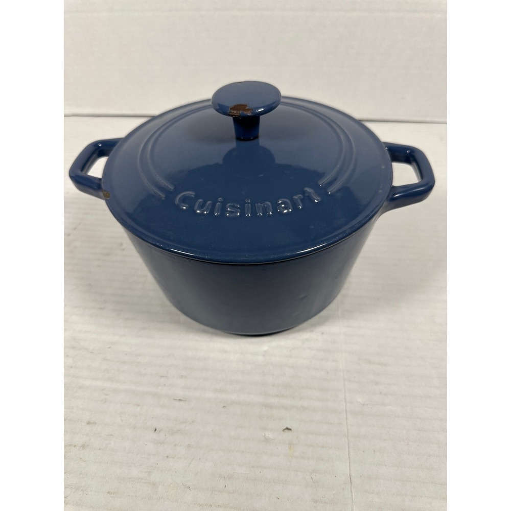 Cuisinart CI630-20 Navy Blue Enameled Cast‎ Iron 3 Qt Round Dutch Oven with Lid